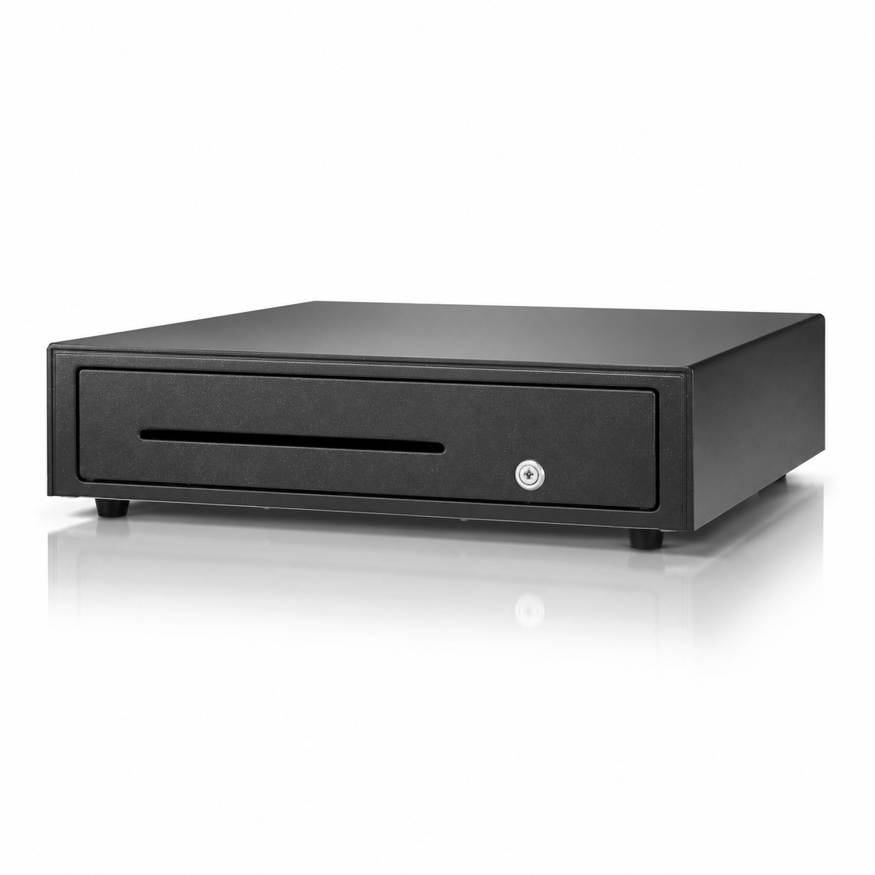Star CB2002 black cash drawer angled view for retail POS systems