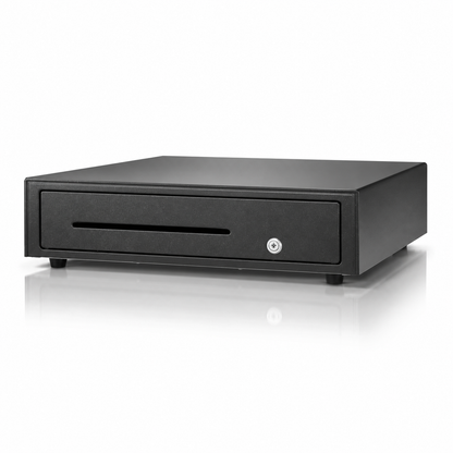 Star CB2002 black cash drawer angled view for retail POS systems